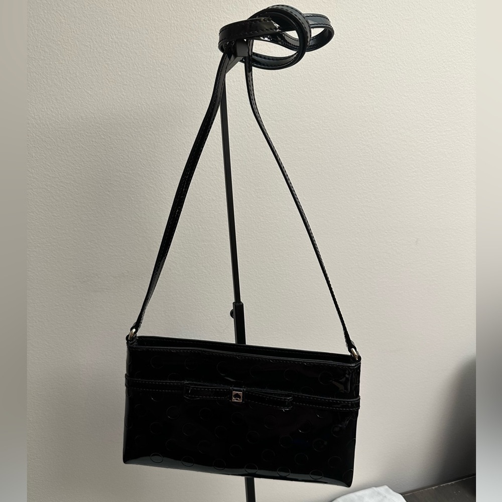 NWOT Kate Spade New York Black Polka Dot Amy Camilla Street Crossbody bag